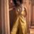 Yellow embroidered jacquard jumpsuit