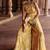 Yellow embroidered crepe jumpsuit