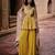 Yellow embroidered silk kurta set