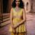 Yellow embroidered silk kurta set