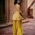 Yellow embroidered silk kurta set