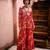 Red printed silk kurta set