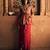 Red printed crepe co ord set