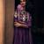 Purple embroidered modal silk anarkali