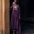 Purple embroidered modal silk anarkali