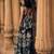 Blue printed silk kurta set
