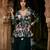 Indigo printed crepe kurta set