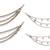 Pleasing 3 string long chain gold plated combo set of 2 pearl ear-chain(kaanchain) for women