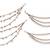 Splendid 3 string long chain gold plated combo set of 2 pearl ear-chain(kaanchain) for women