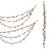 Traditional stylish 3 string long chain gold plated combo set of 2 pearl ear-chain(kaanchain) for women