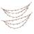 Traditional stylish 3 string long chain gold plated combo set of 2 pearl ear-chain(kaanchain) for women