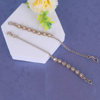 Traditional leaf design long chain gold plated combo set of 2 ear-chain(kaanchain) for women 3