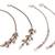 Traditional oval shape long chain gold plated combo set of 2 pearl ear-chain(kaanchain) for women