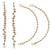 Fascinating golden balls gold plated combo set of 2 ear-chain(kaan chain) for women