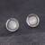 Pretty squire shape studded cz silver plated combo set of 2 stud earring for women