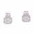 Pretty squire shape studded cz silver plated combo set of 2 stud earring for women
