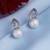 Fancy oval shape studded cz silver plated combo set of 2 stud earring for women