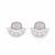 Fancy oval shape studded cz silver plated combo set of 2 stud earring for women