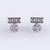 Splendid studded cz silver plated combo set of 2 stud earring for women