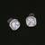 Excellent center studded cz silver and gold plated combo set of 2 stud earring for women