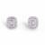Attractive round mother pearl silver plated combo set of 2 stud earring for women