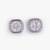 Excellent center studded cz silver and gold plated combo set of 2 stud earring for women