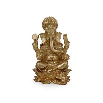 Lord ganesha and lord krishna gold plated combo set of 2 idol/murti home and office decorative gifting 5
