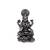 Lord ganesha and devi laxmi oxidised silver plated combo set of 2 idol/murti home and office decorative gifting