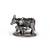 Cow (gaay mata) and lord krishna oxidised silver plated combo set of 2 idol/murti home and office decorative gifting