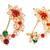 Oval shape gold plated combo set of 2 maharashtrian nosepin / nath without piercing for women and girls