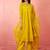 Vastramay womens mustard chanderi anarkali kurta set - diwali festival wear