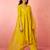 Vastramay womens mustard chanderi anarkali kurta set - diwali festival wear