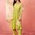 Vastramay womens mint green silk anarkali kurta set - sequin embroidered diwali wear