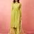 Vastramay womens mint green silk anarkali kurta set - sequin embroidered diwali wear