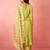 Vastramay womens mint green silk anarkali kurta set - sequin embroidered diwali wear
