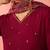 Vastramay womens maroon rayon anarkali kurta set - sequin embroidered festival wear