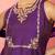 Vastramay womens purple cotton kurta sharara set - zardozi embroidered wedding wear