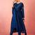 Vastramay womens blue silk anarkali kurta set - zardozi embroidered wedding wear