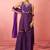 Vastramay womens purple cotton kurta sharara set - zardozi embroidered wedding wear