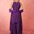 Vastramay womens purple cotton kurta sharara set - zardozi embroidered wedding wear