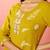 Vastramay women's mehendi green rayon mirror work kurta set with palazzo - festival wear