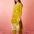 Vastramay women's mehendi green rayon mirror work kurta set with palazzo - festival wear