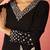 Vastramay women's black rayon mirror work kurta set with flare pants - traditional ethnic