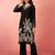 Vastramay women's black rayon mirror work kurta set with flare pants - traditional ethnic