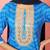 Vastramay women's blue muslin bandhani kurta set with straight pants & dupatta - wedding special