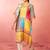 Vastramay womens multicolour chinon kaftan kurta set - mirror work festival wear