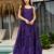 Women Gorgeous Ikat Printed and Silk Blend Fabric with Flared Gown Dress