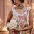 Multicolor floral printed chiffon saree with belt