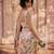 Multicolor floral printed chiffon saree with belt