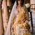 Yellow floral printed chiffon saree with belt